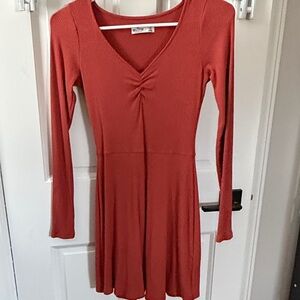 Hollister Terracotta Long Sleeve Dress